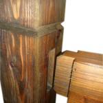 Morticed Larch Posts with Douglas Fir Rail