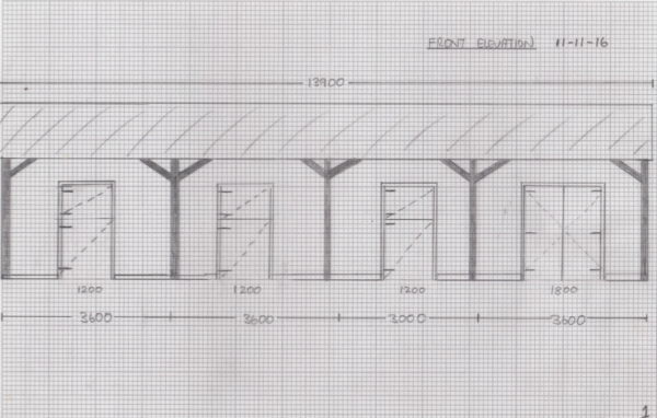 Elevation for timber stable